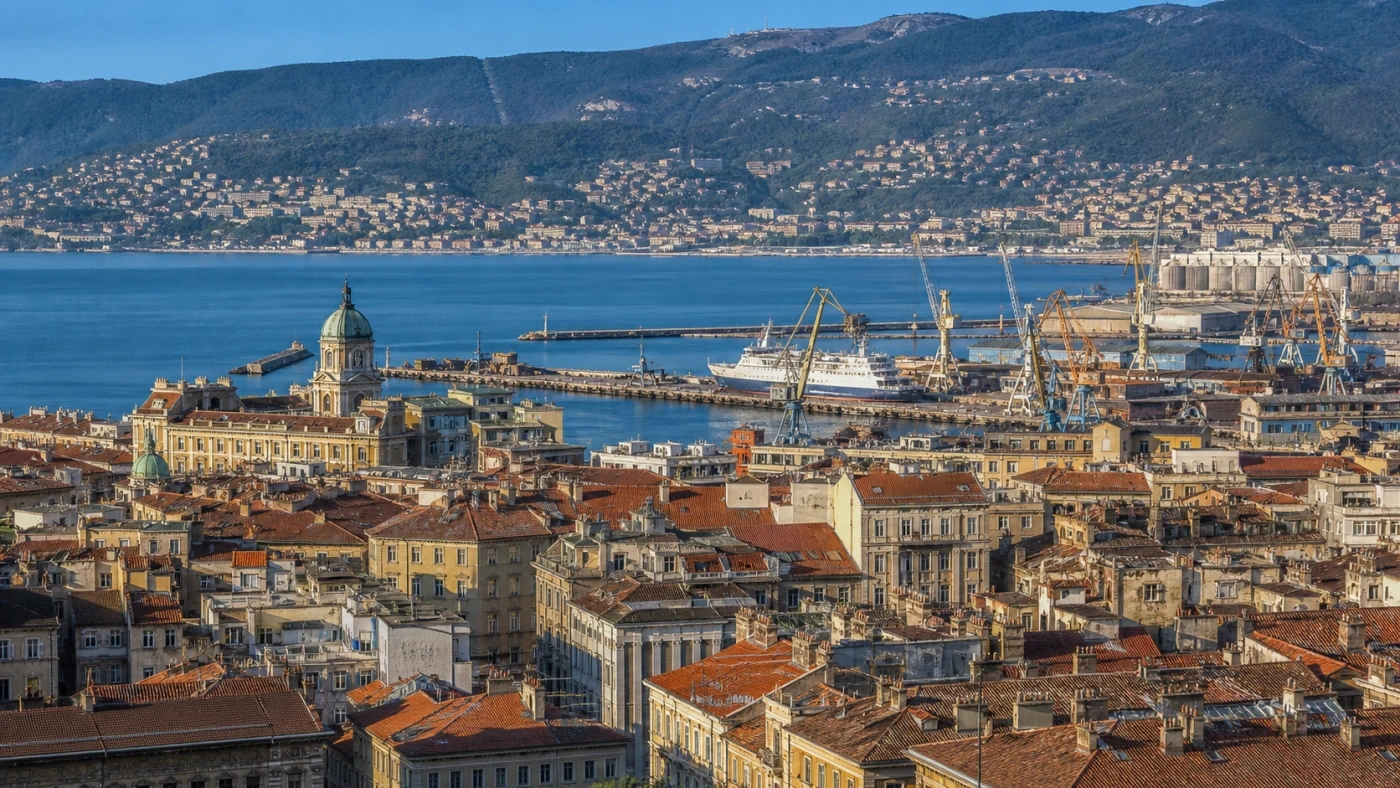Fotorealistyczna ilustracja podróżnicza: Rijeka – kultura, zabytki i atrakcje chorwackiego portu