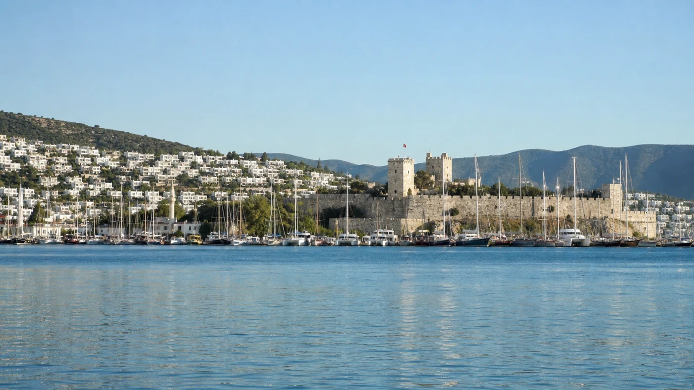 Fotorealistyczna ilustracja podróżnicza: Tureckie Saint Tropez, czyli Bodrum