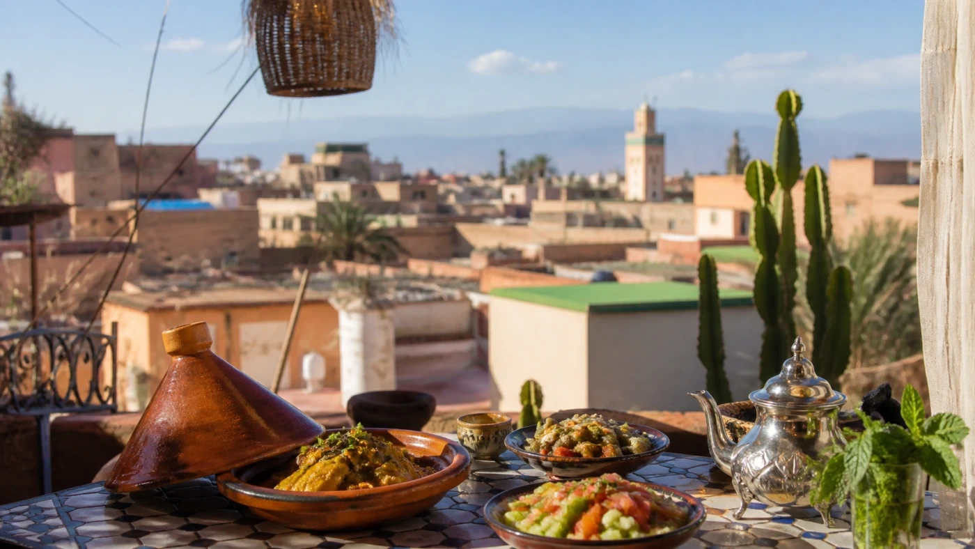 Fotorealistyczna ilustracja podróżnicza: Nie tylko tagine ? Najlepsze Marokańskie dania