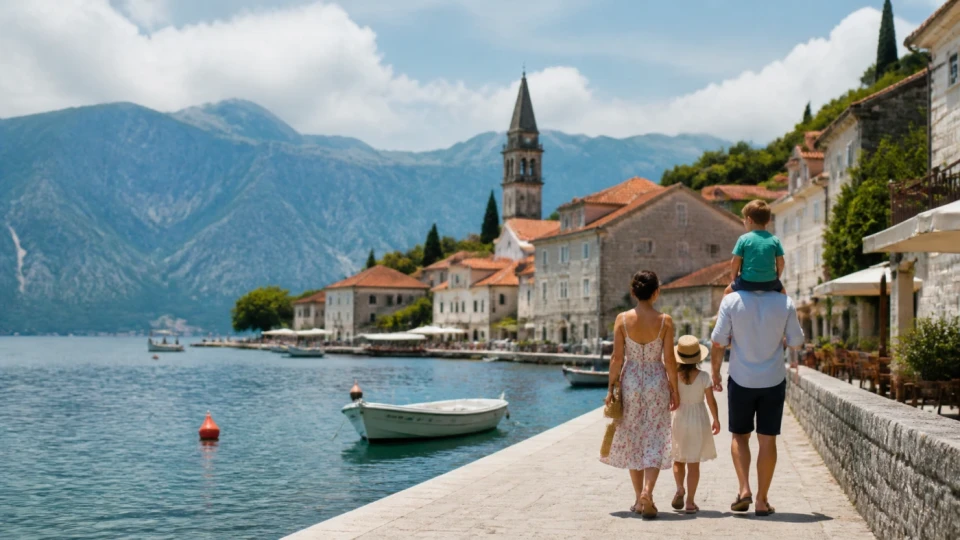 Fotorealistyczna ilustracja podróżnicza: Top 10 hotelowych atrakcji dla rodzin z dziećmi. Rodzinne wakacje
