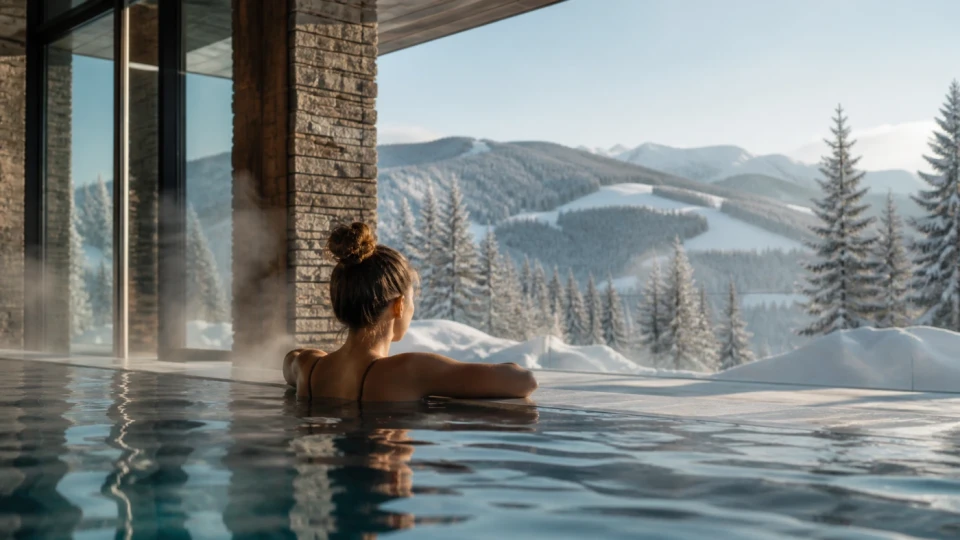 Fotorealistyczna ilustracja podróżnicza: SPA i wellness - najlepsze hotele dla poszukiwaczek relaksu