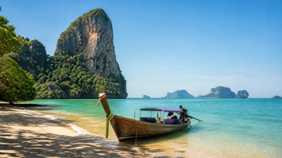 Fotorealistyczna ilustracja podróżnicza: Orientalna przygoda? Egzotyczne plaże Tajlandii