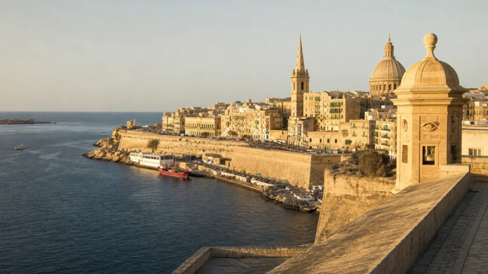 Fotorealistyczna ilustracja podróżnicza: Malta – wyspa pełna zabytków