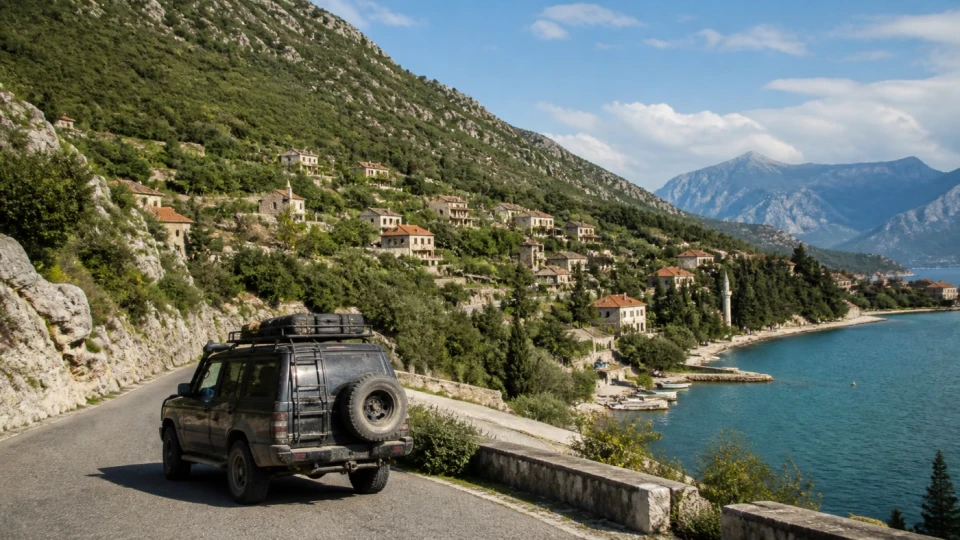 Fotorealistyczna ilustracja podróżnicza: Śladami Top-Gear w Albanii