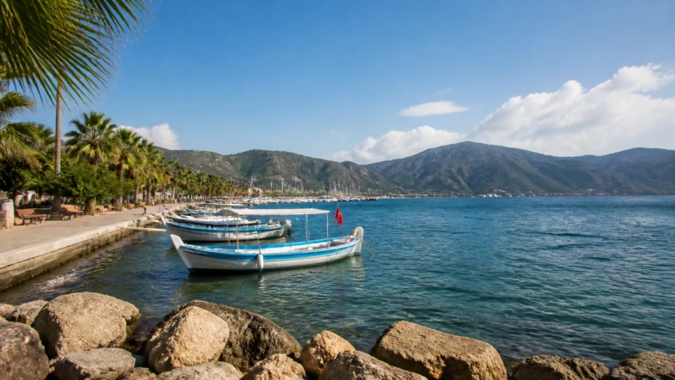 Fotorealistyczna ilustracja podróżnicza: Wakacje na styku dwóch mórz? Marmaris w Turcji