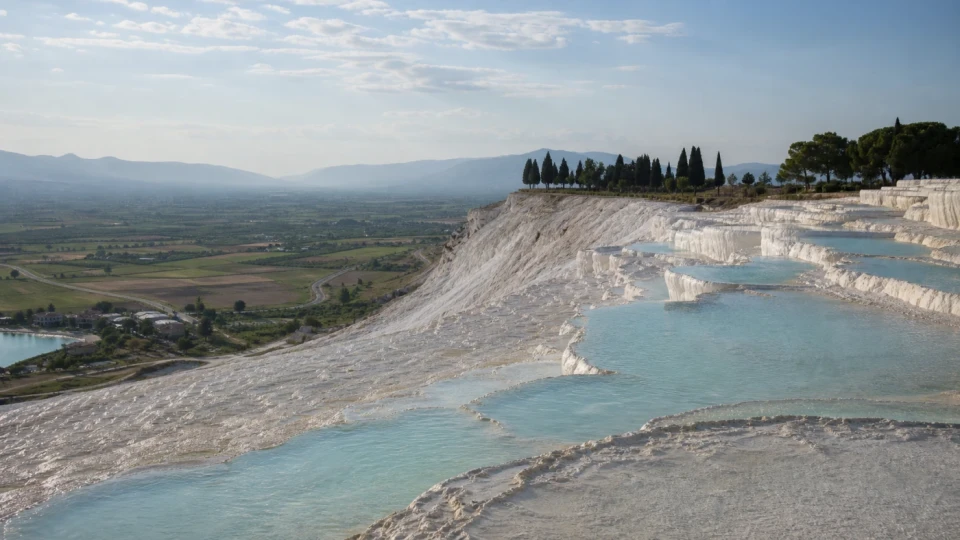 Fotorealistyczna ilustracja podróżnicza: Pamukkale – najsłynniejsza naturalna atrakcja Turcji?