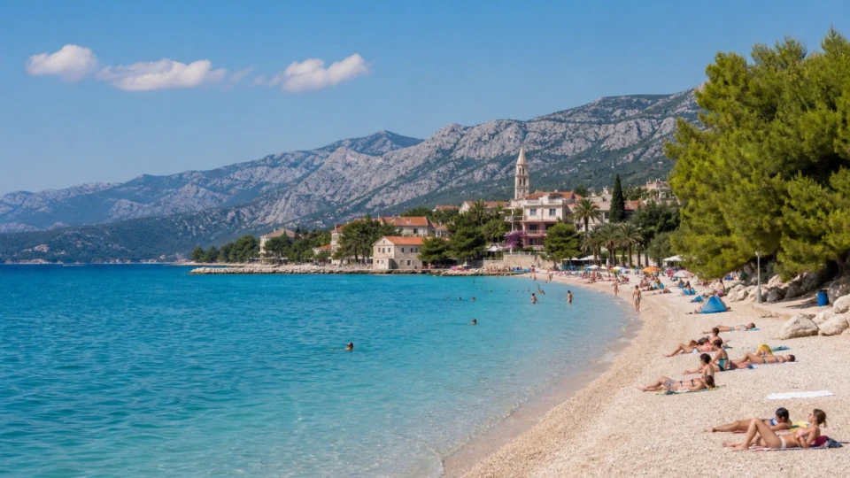 Fotorealistyczna ilustracja podróżnicza: Najpiękniejsze plaże Chorwacji – Dalmacja?