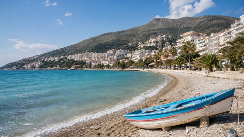 Fotorealistyczna ilustracja podróżnicza: Albania wczasy All inclusive - atrakcje okolicy Wlory