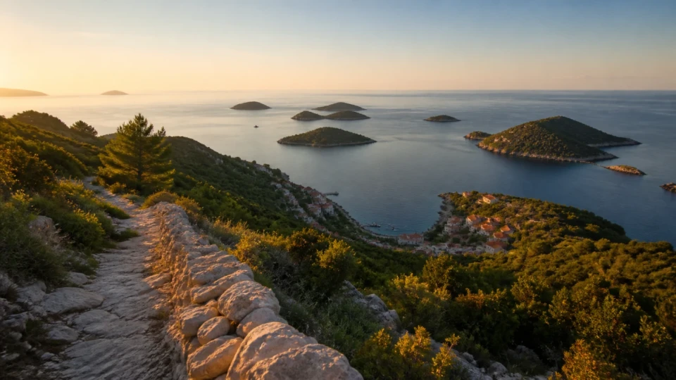 Fotorealistyczna ilustracja podróżnicza: Lastovo - malutka, odizolowana wyspa pełna przyrody? (Chorwacja)