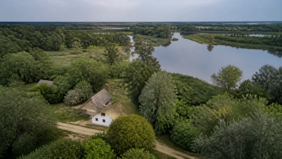 Fotorealistyczna ilustracja podróżnicza: Wakacje w Chorwacji Kopački rit