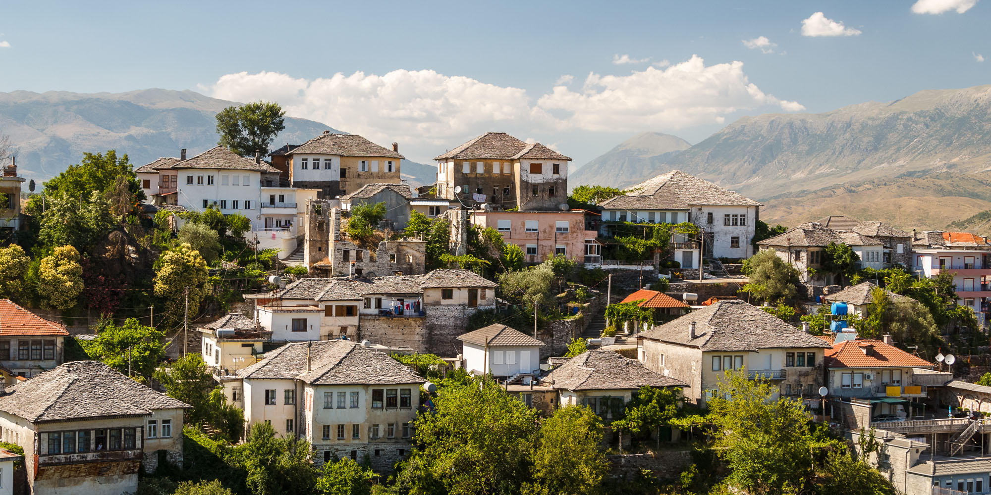 Gjirokastra „miasto tysiąca schodów, Albania, Bałkany, Góry, 